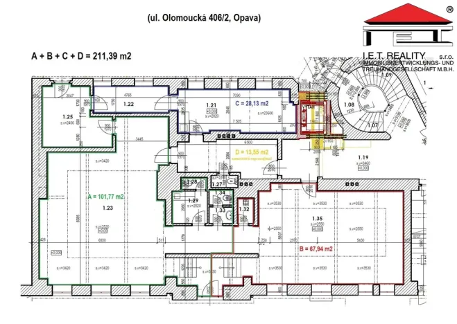 Pronájem obchodního prostoru, Opava, Olomoucká, 102 m2