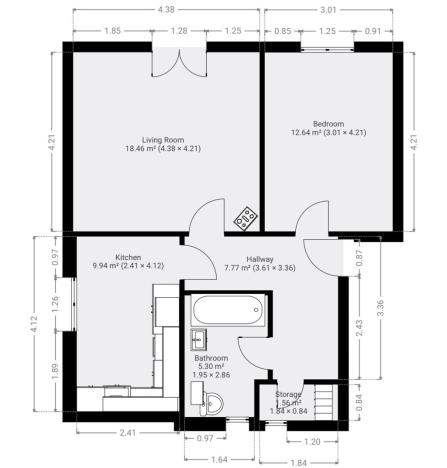 Prodej bytu 2+1, České Budějovice - České Budějovice 6, Polní, 61 m2