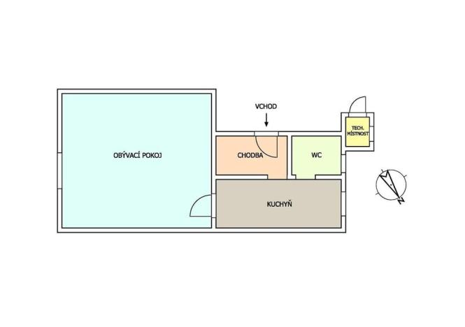 Prodej bytu 1+1, Kocbeře - Nové Kocbeře, 35 m2