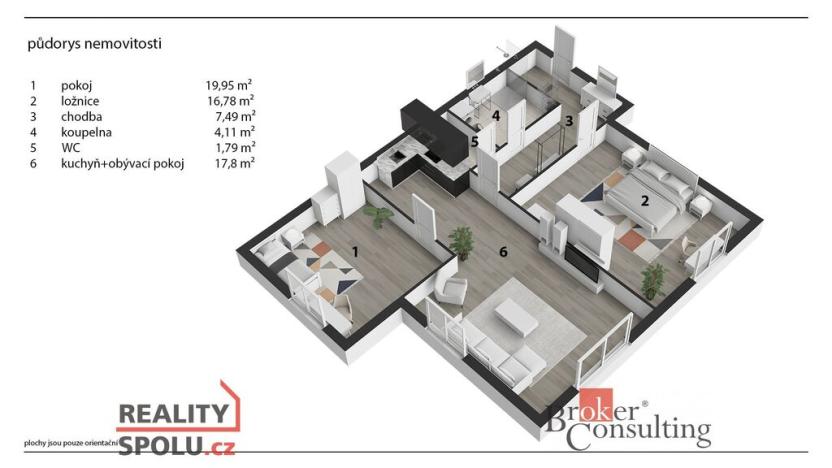Pronájem bytu 3+kk, Brandýs nad Labem-Stará Boleslav, 69 m2