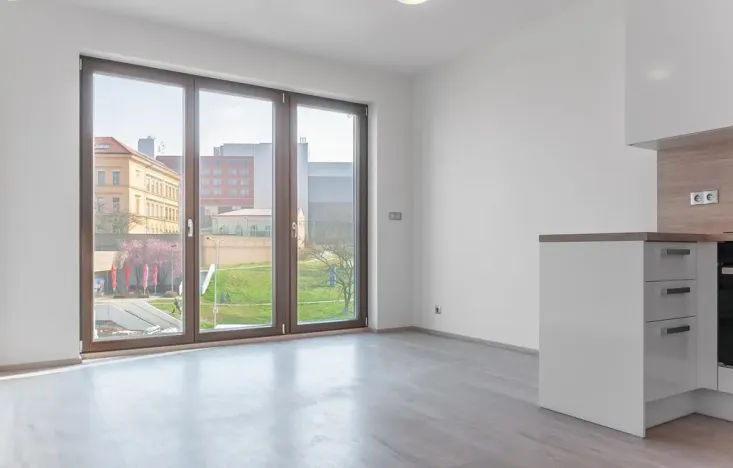 Pronájem bytu 1+kk, Praha - Vysočany, Bassova, 28 m2