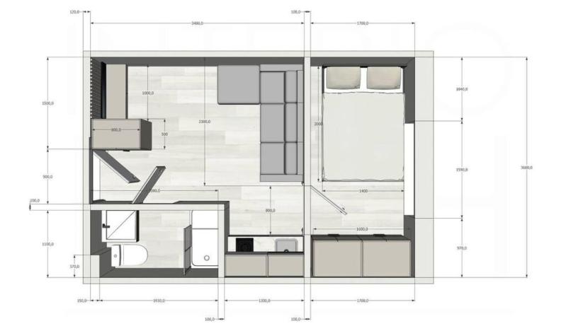 Pronájem bytu 2+kk, Praha - Žižkov, Na Jarově, 19 m2