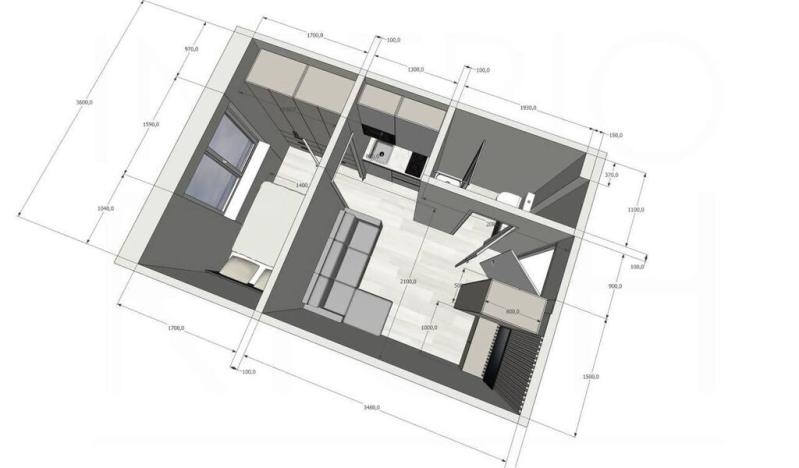 Pronájem bytu 2+kk, Praha - Žižkov, Na Jarově, 19 m2