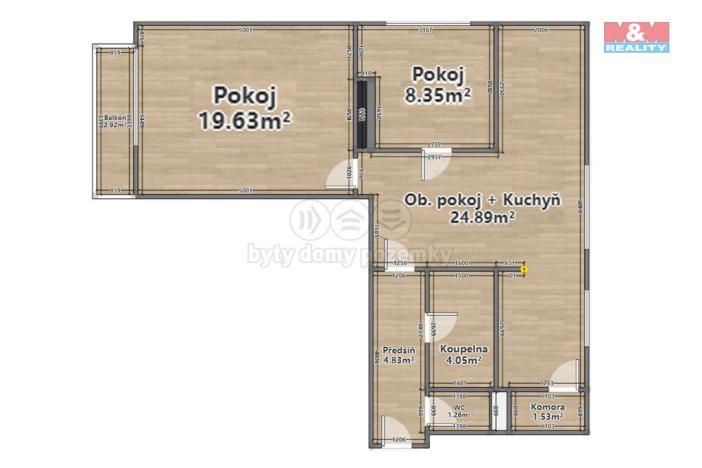 Prodej bytu 3+1, Dlouhá Ves, 74 m2