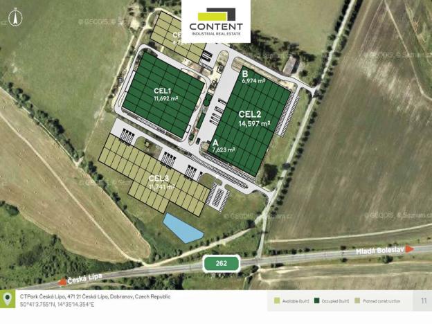 Pronájem skladu, Česká Lípa - Dobranov, 8000 m2