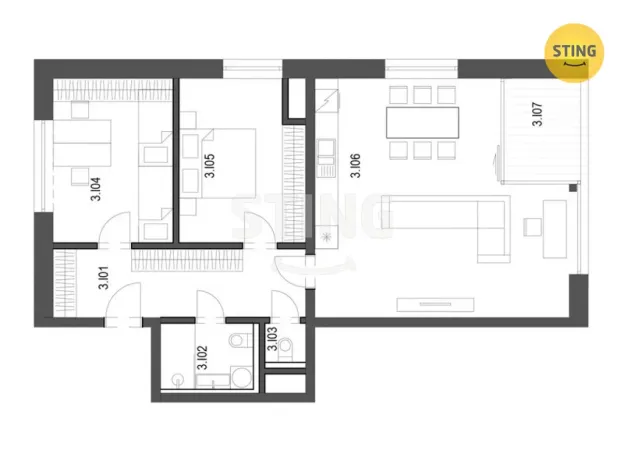 Prodej bytu 3+kk, Ostrava, Na Burni, 87 m2