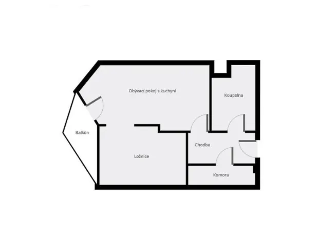 Pronájem bytu 2+kk, Praha - Hlubočepy, Hugo Haase, 46 m2