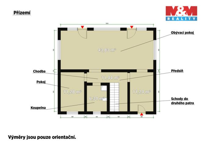 Prodej rodinného domu, Vodochody - Hoštice, Na Kopečku, 168 m2