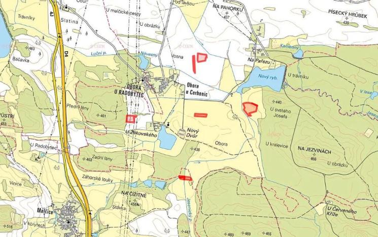 Prodej louky, Cerhonice, 41957 m2