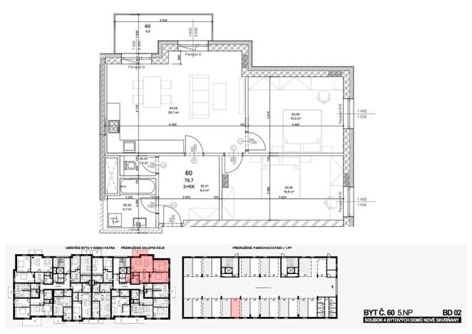 Prodej bytu 3+kk, Plzeň, Františka Kováříka, 80 m2