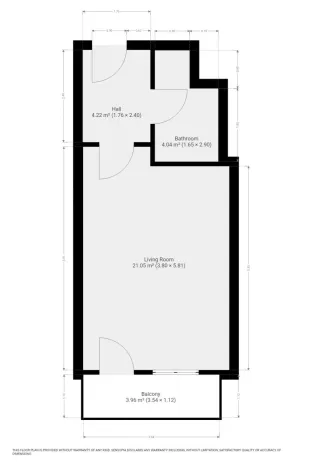 Pronájem bytu 1+kk, Praha - Hloubětín, Poděbradská, 32 m2