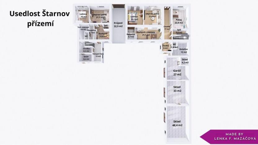 Prodej rodinného domu, Štarnov, 252 m2