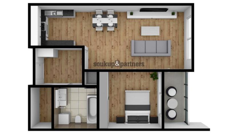 Prodej bytu 2+kk, Praha - Hlubočepy, náměstí Olgy Scheinpflugové, 45 m2