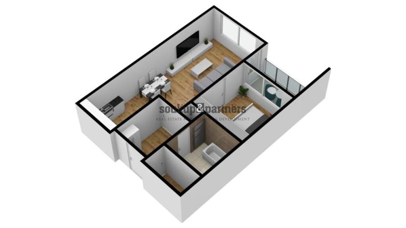 Prodej bytu 2+kk, Praha - Hlubočepy, náměstí Olgy Scheinpflugové, 45 m2