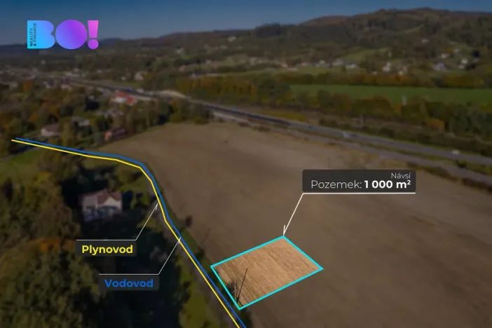 Prodej komerčního pozemku, Návsí, 1000 m2