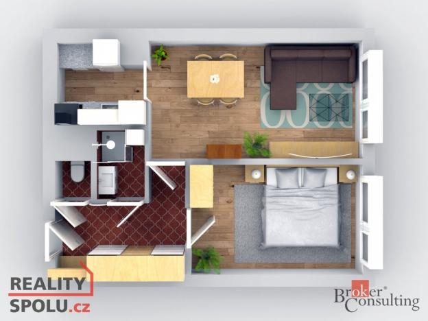 Prodej bytu 2+kk, Praha - Záběhlice, Přespolní, 45 m2