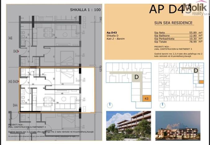 Prodej bytu 2+kk, Golem, 56 m2