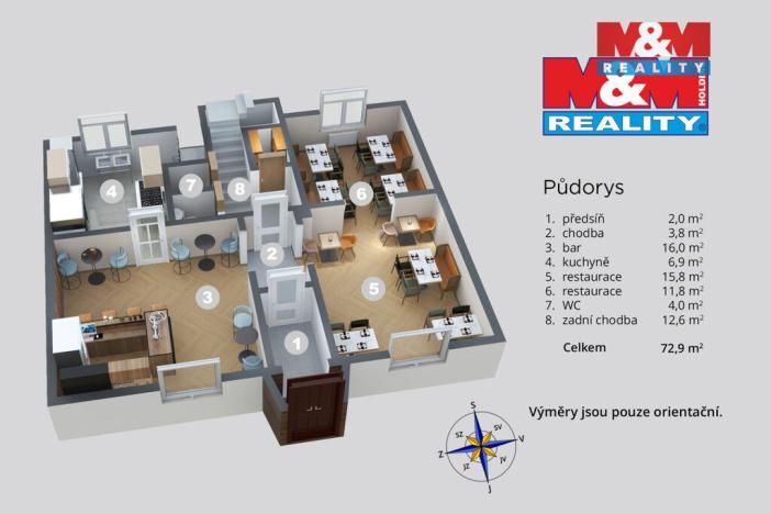 Prodej restaurace, Dubí - Cínovec, 152 m2