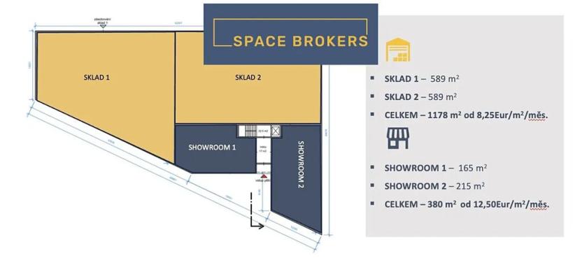 Pronájem obchodního prostoru, Zlatníky-Hodkovice, Technologická, 2021 m2