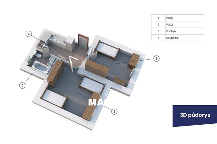 Pronájem bytu 2+1, Praha - Michle, Na dědinách, 50 m2