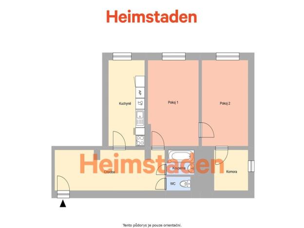 Pronájem bytu 2+1, Ostrava - Poruba, Porubská, 62 m2