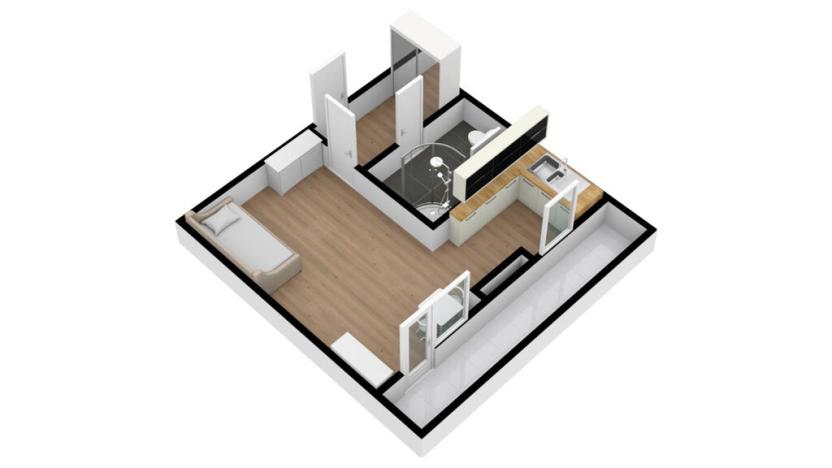 Pronájem bytu 1+kk, Praha - Krč, Milevská, 32 m2