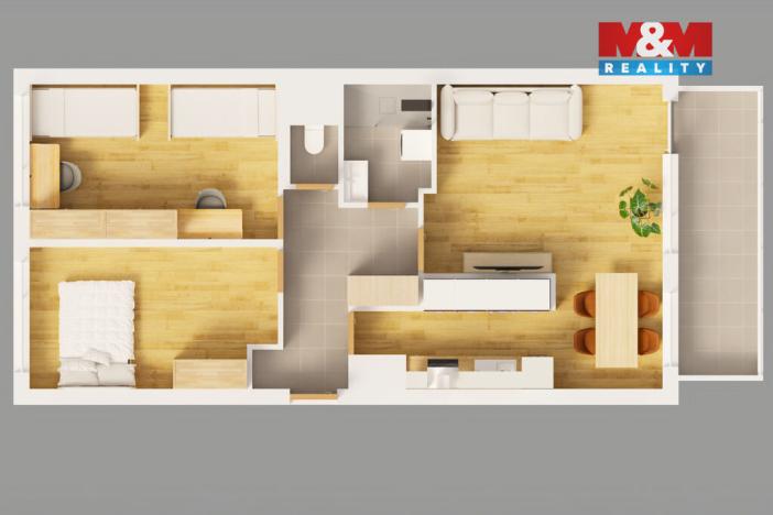 Prodej bytu 3+1, Praha - Bohnice, Poznaňská, 74 m2