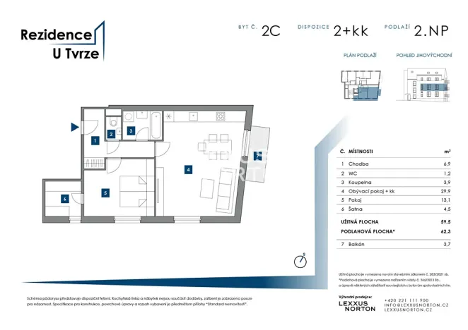 Prodej bytu 2+kk, Praha - Malešice, U tvrze, 62 m2