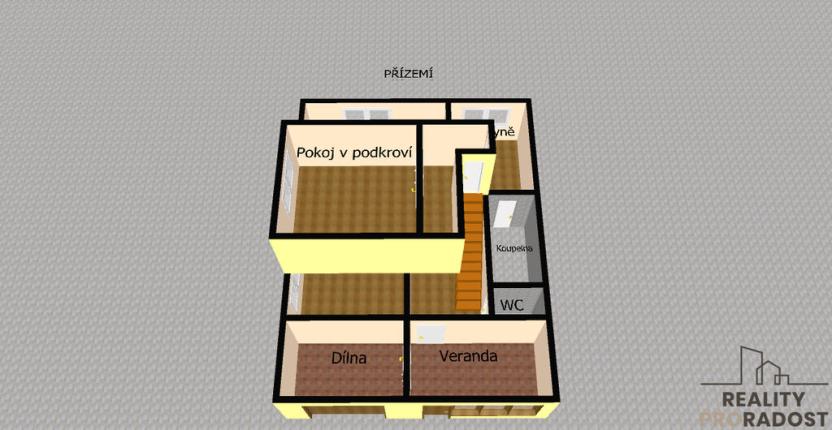 Prodej rodinného domu, Přerov - Přerov VIII-Henčlov, Výmyslov, 64 m2