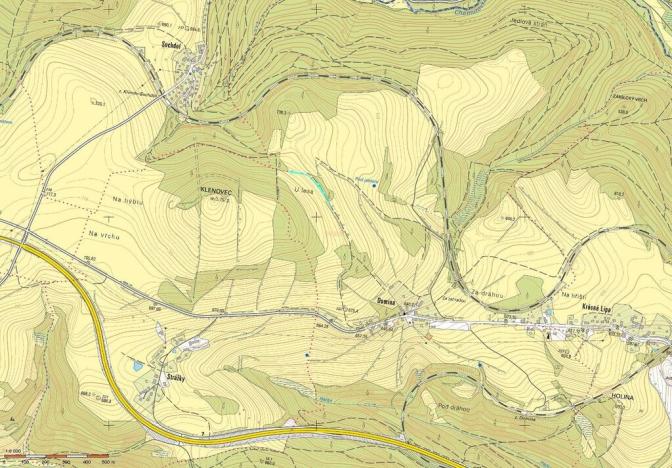Prodej louky, Křimov - Domina, 1836 m2