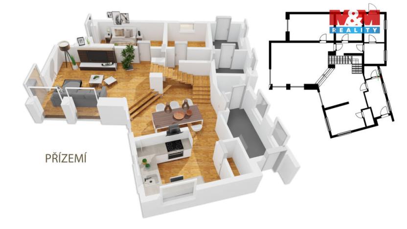 Prodej rodinného domu, Ondřejov - Turkovice, Nad Rybníkem, 167 m2