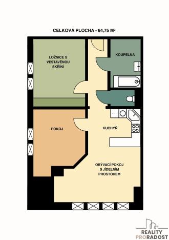 Prodej bytu 3+kk, Olomouc, Handkeho, 64 m2