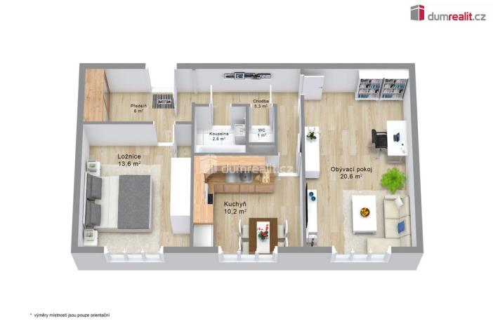 Prodej bytu 2+1, Hroznětín, Sídliště, 59 m2