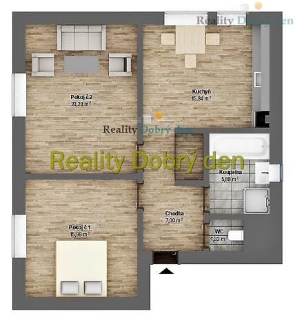 Pronájem bytu 2+1, Opava, Přerovecká, 67 m2