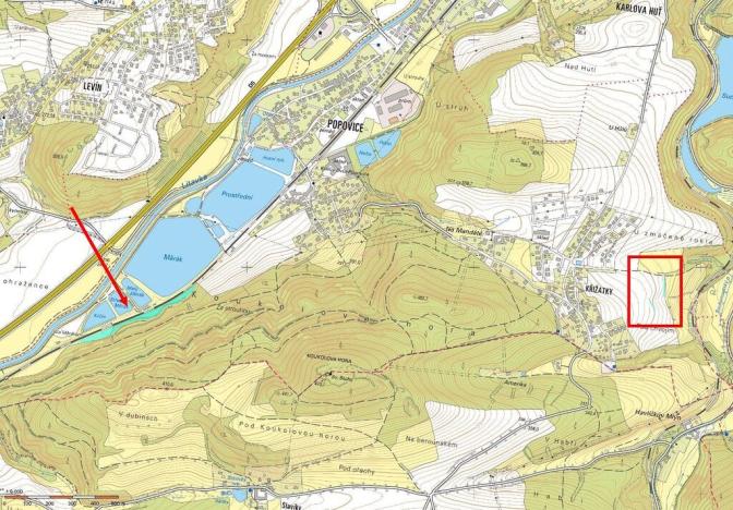 Prodej louky, Králův Dvůr - Popovice, ČSD-Strážní domek, 9830 m2