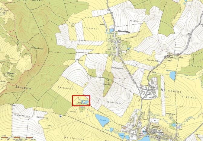 Prodej zahrady, Jankov, Pod Chrastišovem, 888 m2