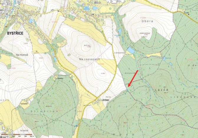 Prodej louky, Bystřice - Líštěnec, 327 m2