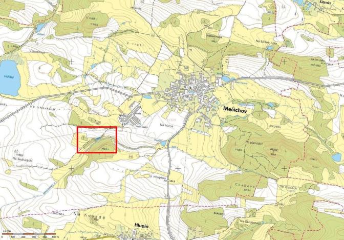 Prodej zahrady, Mečichov, 1687 m2