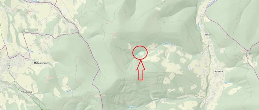 Prodej lesa, Krásná, 3677 m2