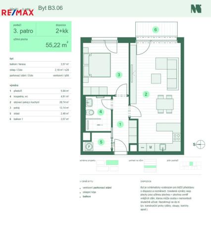 Prodej bytu 2+kk, Zlín, Tyršova, 55 m2