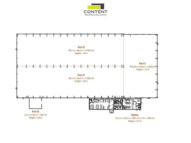 Pronájem výrobních prostor, Litovel - Nasobůrky, 6500 m2