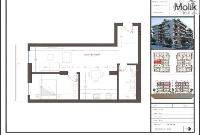 Prodej bytu 2+kk, Golem, 77 m2