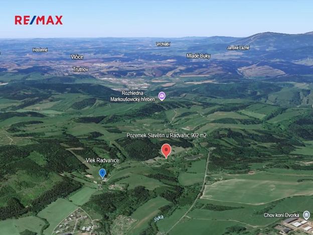 Prodej pozemku pro bydlení, Radvanice, 902 m2
