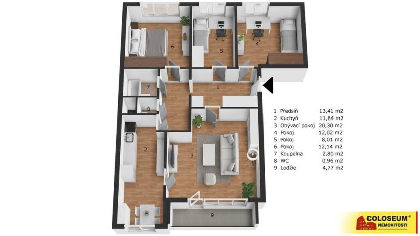 Prodej bytu 4+1, Brno - Líšeň, 84 m2