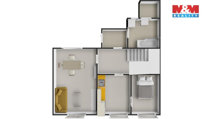 Prodej rodinného domu, Praha - Modřany, Na Havránce, 87 m2