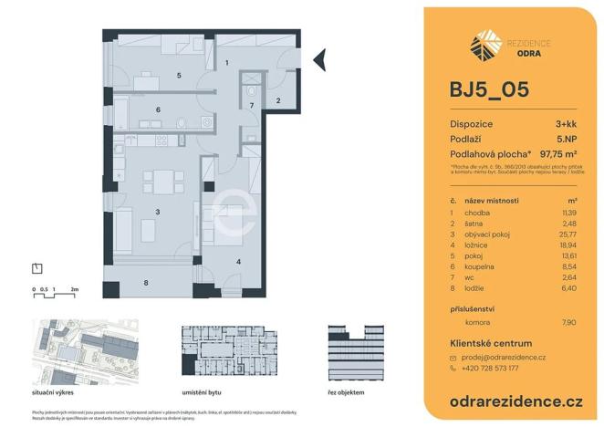 Prodej bytu 3+kk, Praha - Bohnice, Lodžská, 98 m2