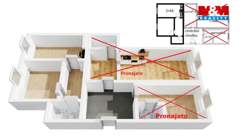 Pronájem kanceláře, Beroun - Beroun-Město, Košťálkova, 38 m2