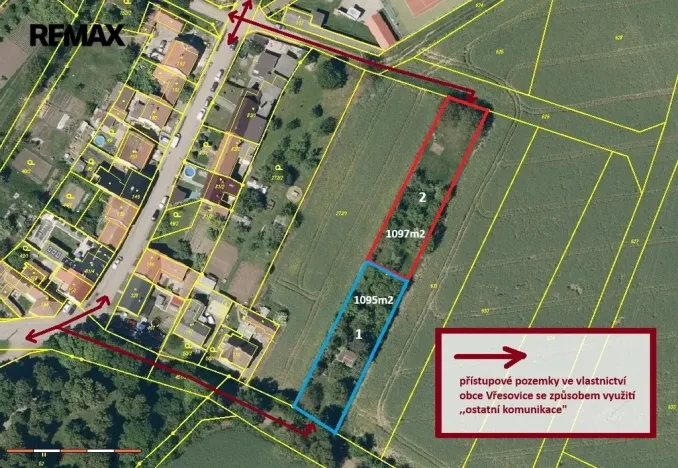 Prodej pozemku pro bydlení, Vřesovice, 1097 m2