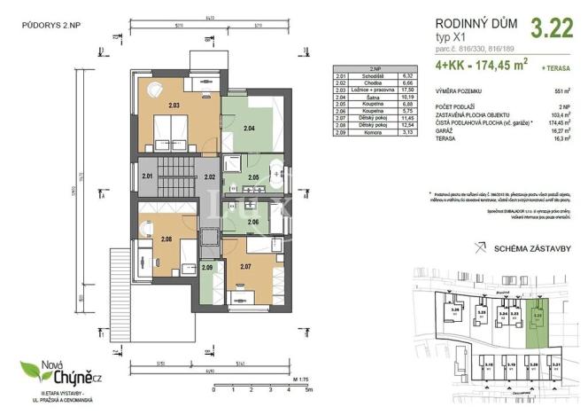 Prodej rodinného domu, Chýně, Cenomanská, 174 m2