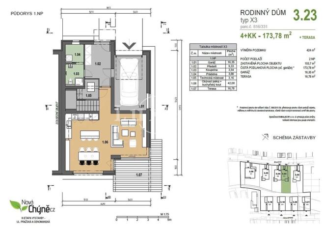 Prodej rodinného domu, Chýně, Cenomanská, 174 m2